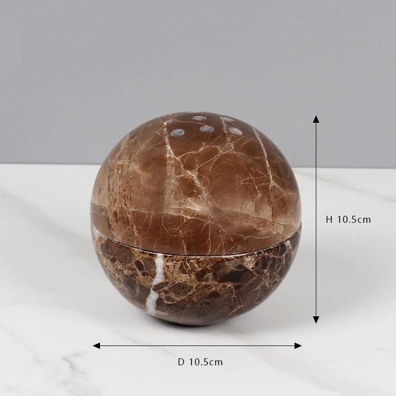 Travertine Sphere Incense Burner for Home and Meditation