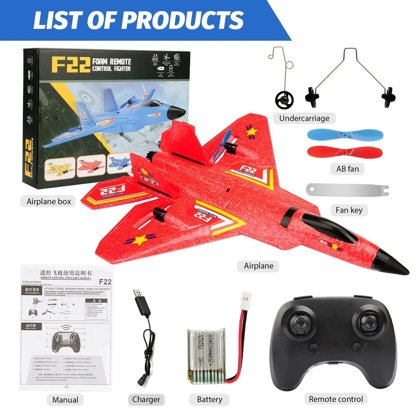 Remote Control Foam Glider with LED Lights