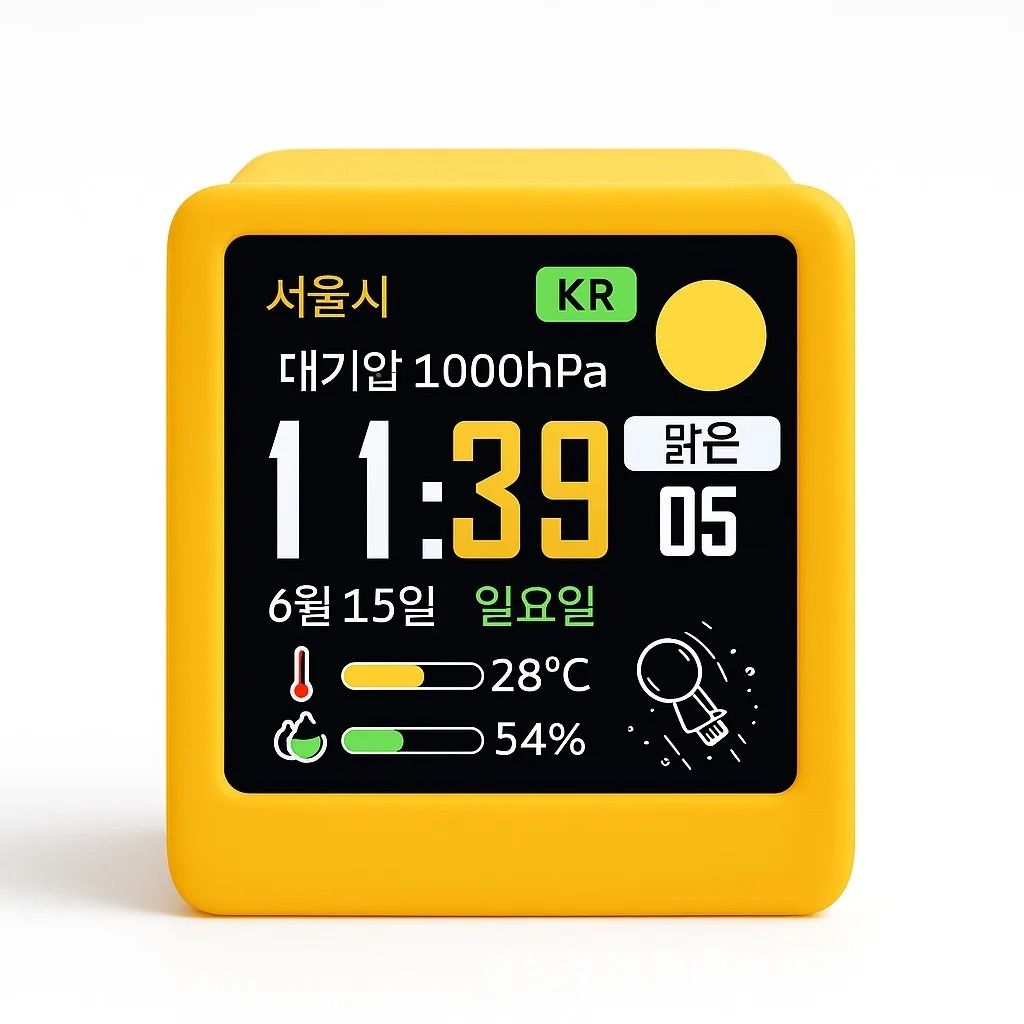 Mini WiFi Weather Clock – Animated Desktop Weather Station with Time, Forecast, and Multi-Functional Display