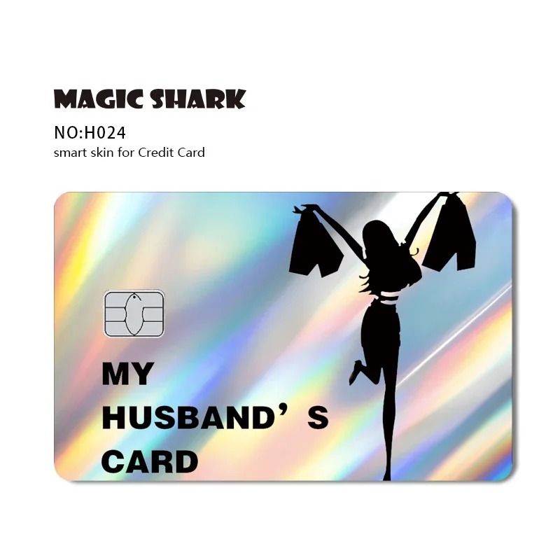 Magic Shark Holographic Skull Panda Sticker for Cards