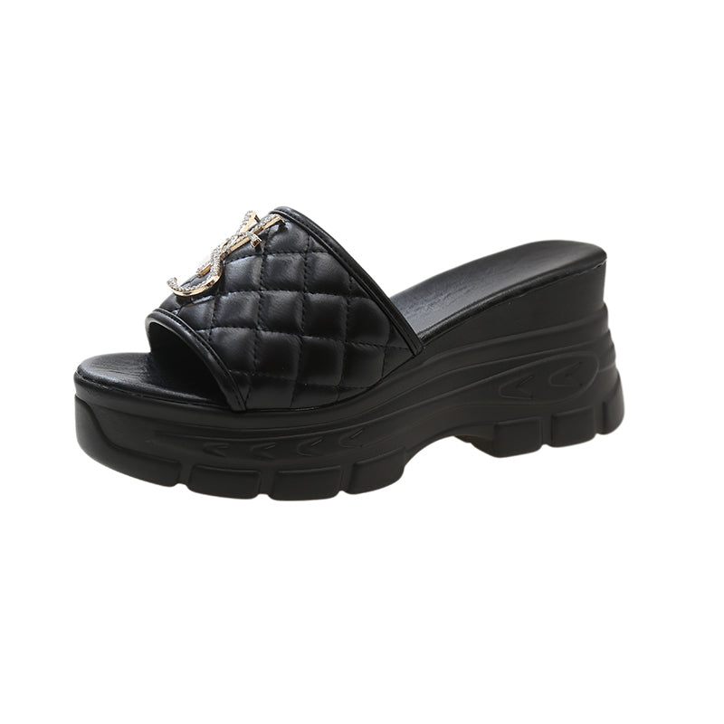 Designer Women Sandals, Summer Platform Slippers with Fashion Letters, Non-Slip Casual Ladies Shoes Sandal