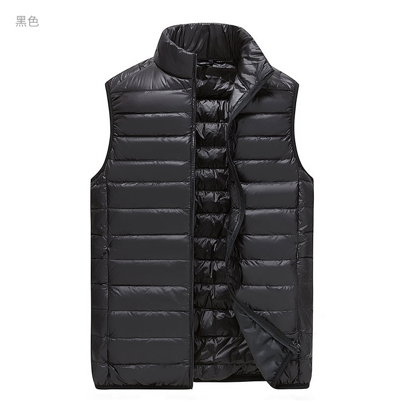 Mens Lightweight Down Vest, Waterproof Winter Waistcoat, Casual Sleeveless Jacket for Autumn and Work