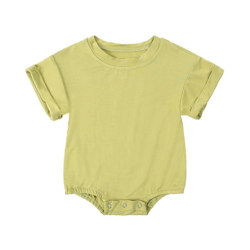 Baby Romper, Bamboo Fiber Jumpsuit, Casual Newborn Clothes for Boys and Girls, Short Sleeve Bodysuit