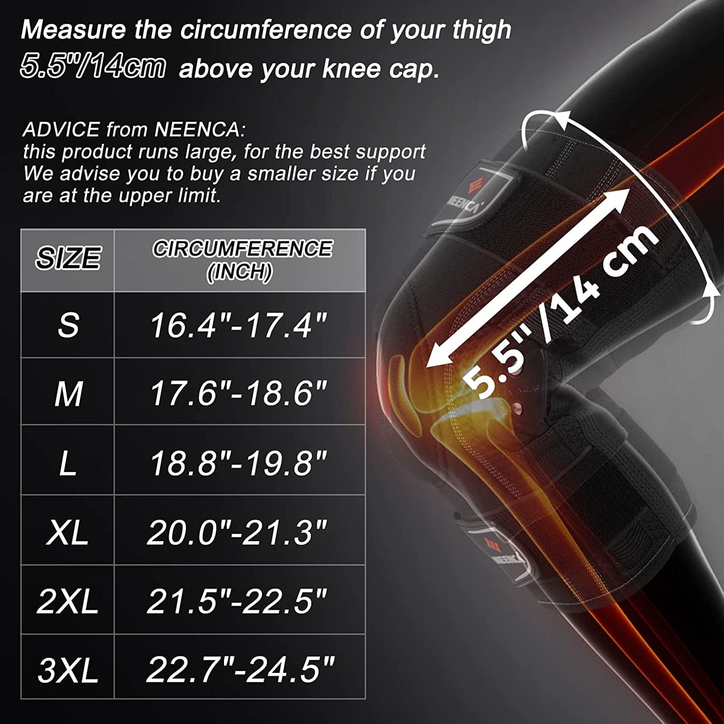 Adjustable Hinged Knee Brace, Side Stabilizers Knee Support, Patella Gel Pad, Joint Pain Relief, Arthritis Suppore