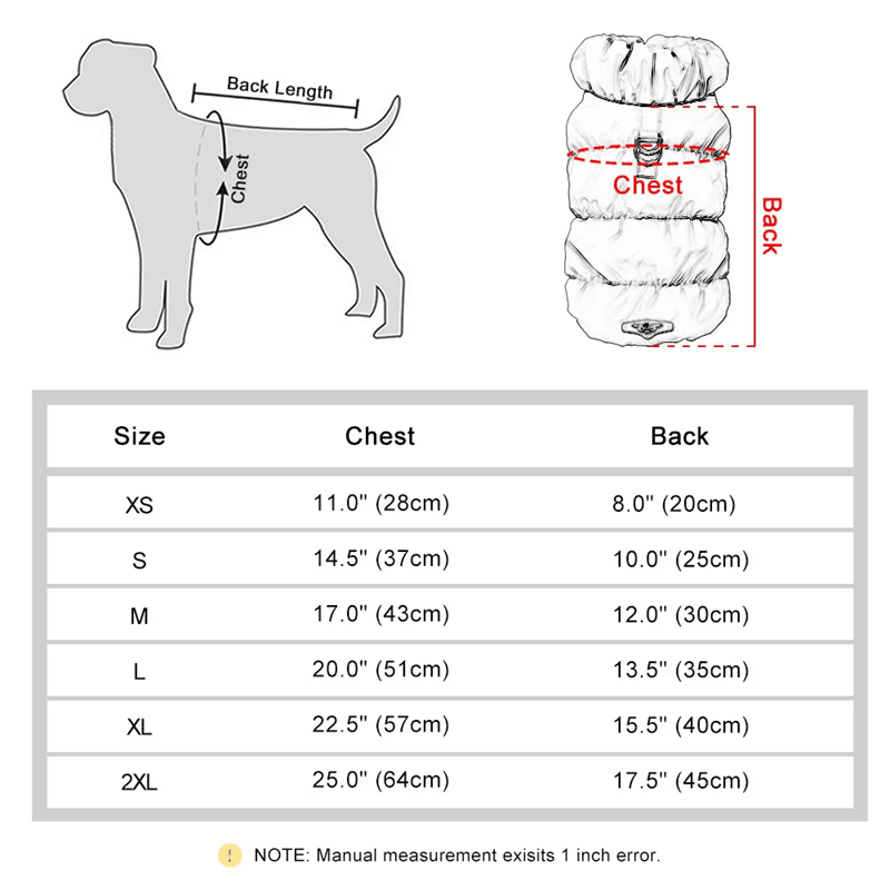 PawHaven Soft Padded Winter Dog Jacket for Small and Medium Pets