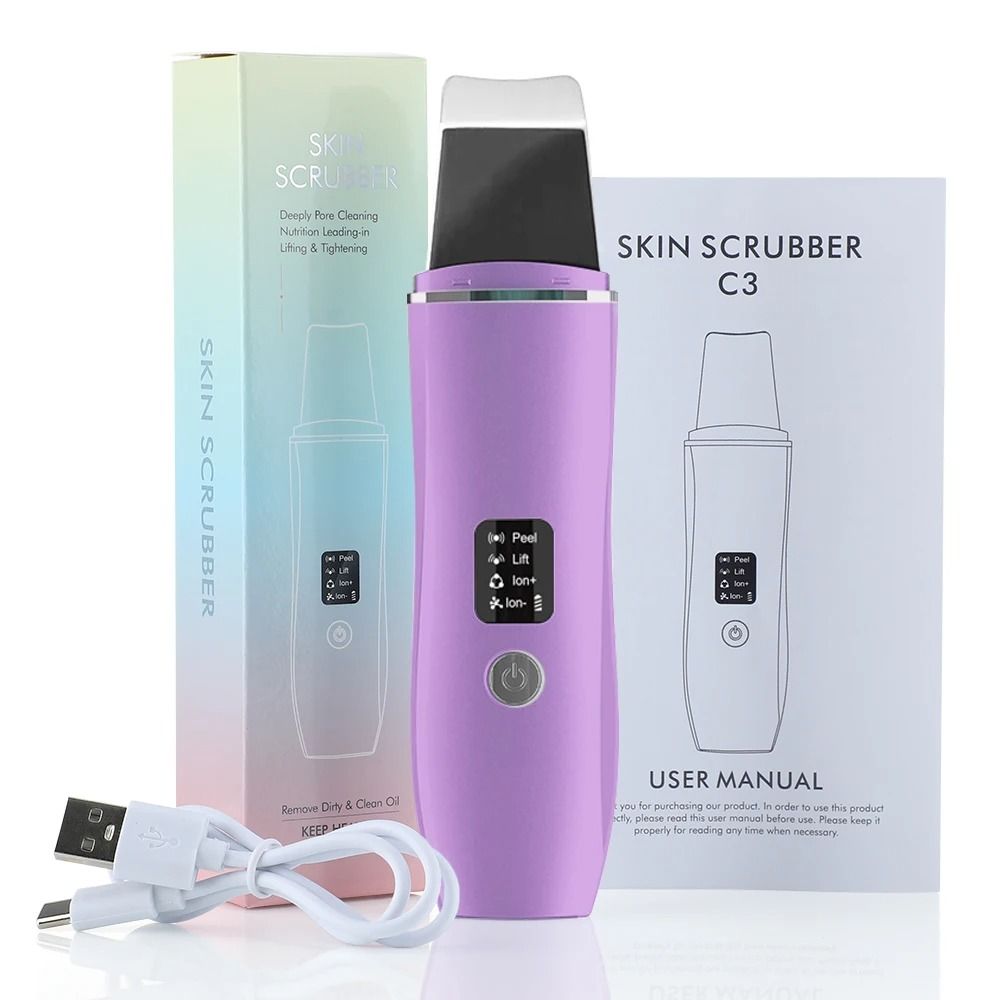 Ultrasonic Skin Scrubber Blackhead Remover And Deep Face Cleaning Tool