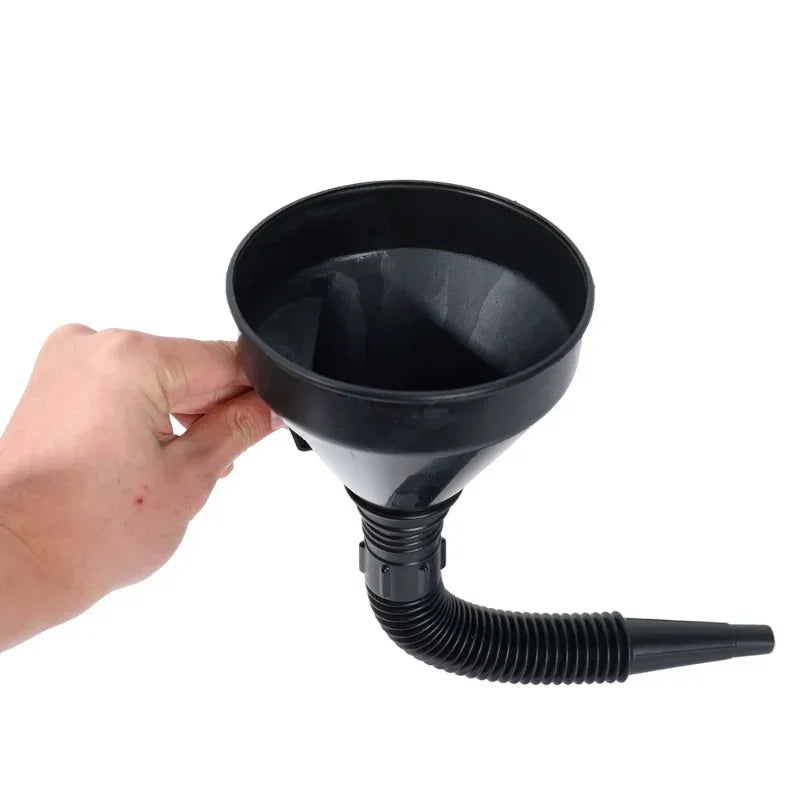 Gasoline Oil Engine Refueling Funnel with Filter, Truck Car Motorcycle Filling Strainer Extension Hose Funnel Tool