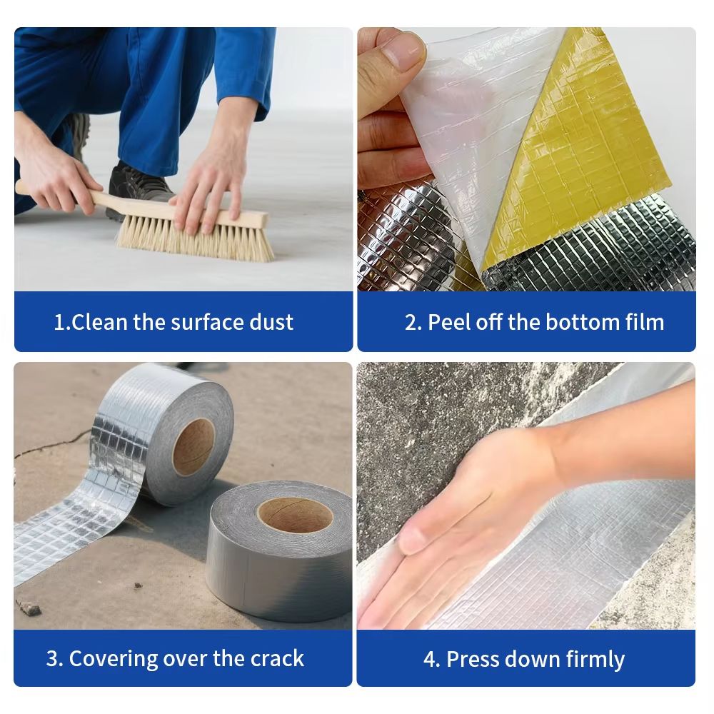 Premium Waterproof Butyl Tape Aluminum Foil Leak Seal for Roof Wall Repair