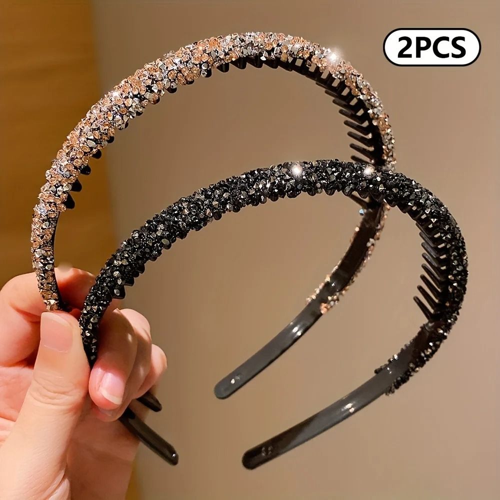 Childrens Non Slip Rhinestone Headbands Set
