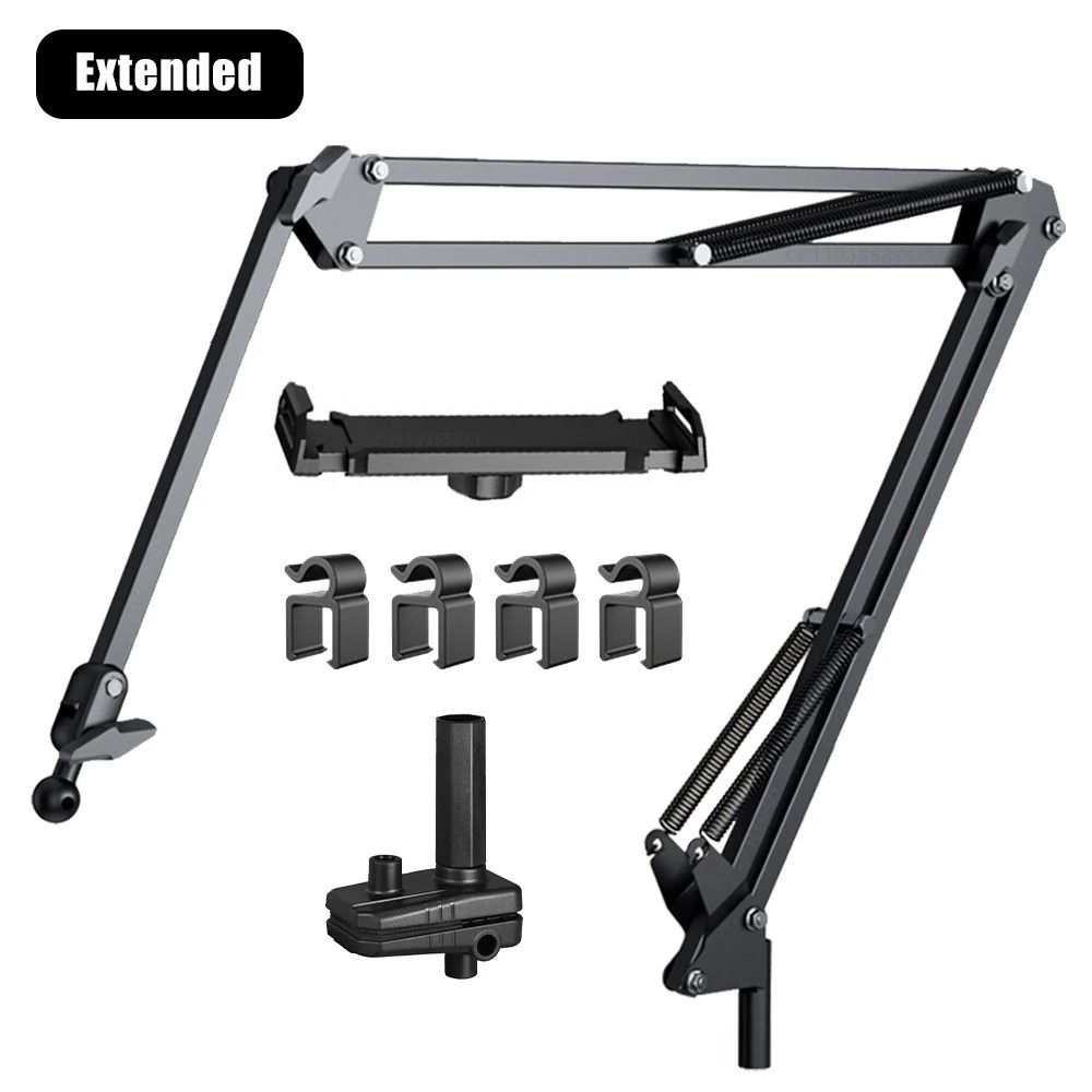 Adjustable Tablet Holder with 360 Degree Rotating Arm for Bed and Desk