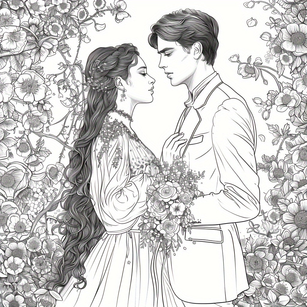 Beautiful Lovers Coloring Book, for Adult Stress Reduction, a Colouring Book for Stress Relief and Mood Reduction