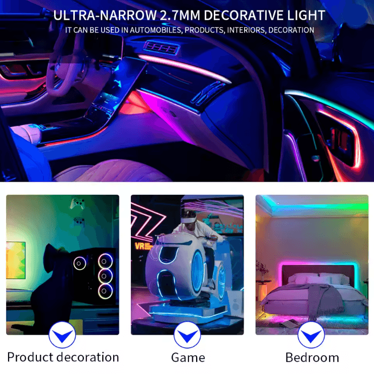 LumiFlex Ultra Narrow WS2812B RGB LED Light Strip 160 LEDs per Meter