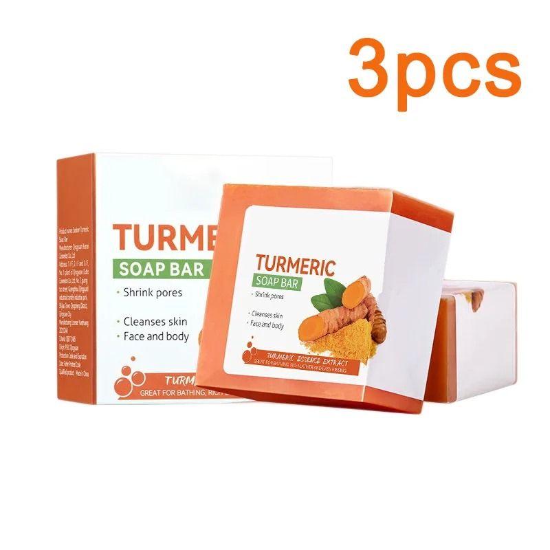Handmade Turmeric Soap Brightening and Moisturizing Body and Face Cleanser