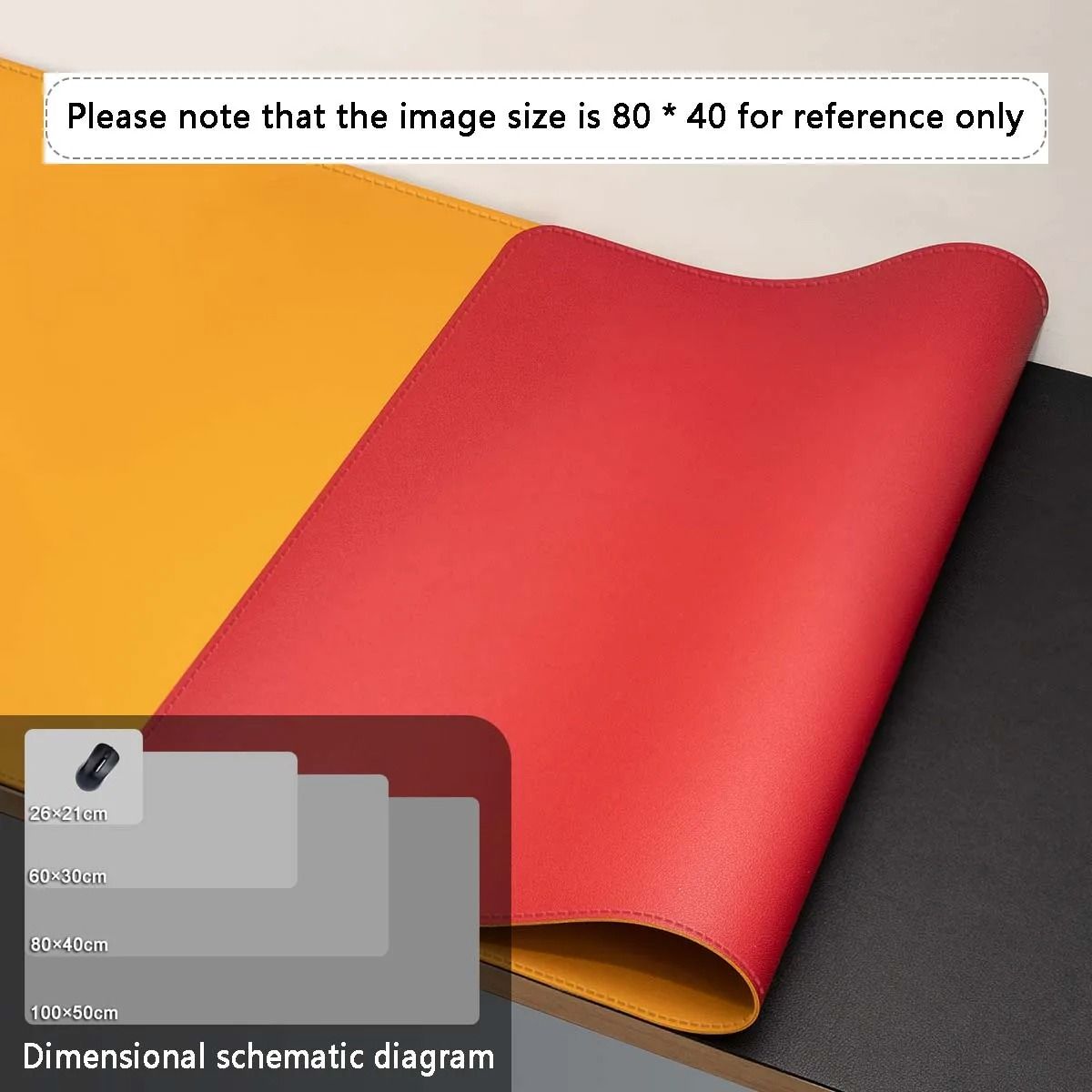 Large PU Leather Desk Mat Waterproof Office and Gaming Mouse Pad