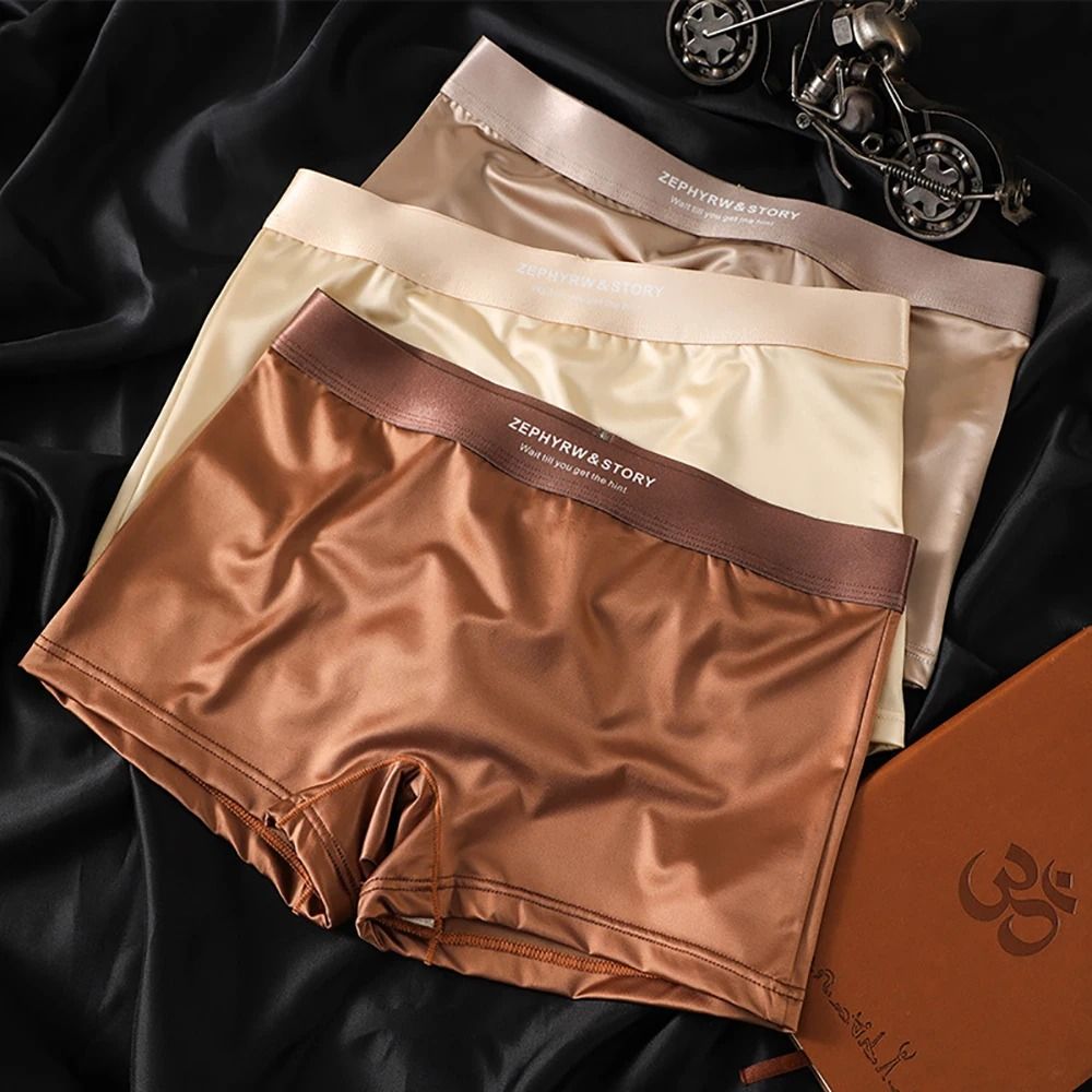 Luxury Ice Silk Breathable Womens Panties 3 Pack