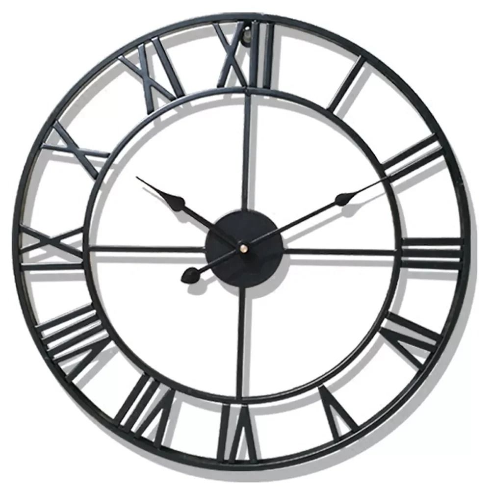 Modern Large 3D Wall Clock with Roman Numerals