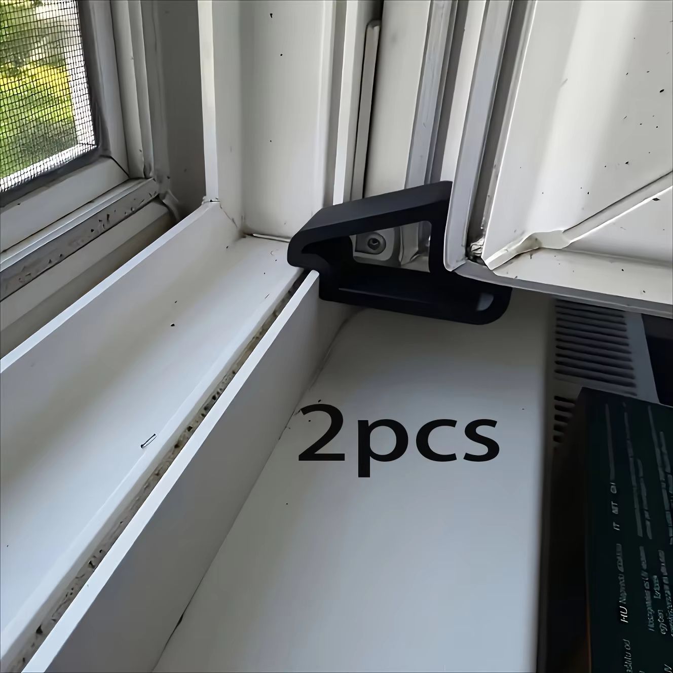 2pcs Window Stopper for Secure Window Closure – Easy Installation Under Door, Prevents Sliding Down, Ideal for Home & Of