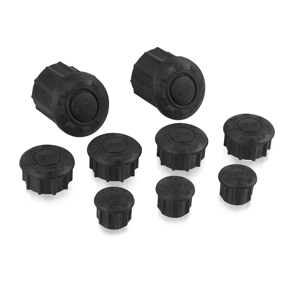 Motorcycle Frame Hole Caps Cover Plug, Durable Frame Protector Kit, Easy Install Fit