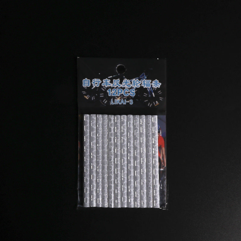 Bicycle Wheel Reflective Stickers, Bag Spoke Tube Strips, DIY Cycling Reflector, Safety Warning Light Kit