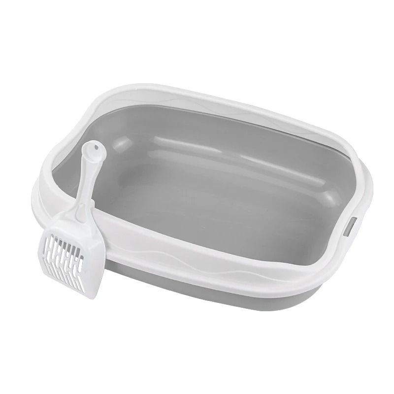 Semi Enclosed Cat Litter Box Splash-Proof Large Size