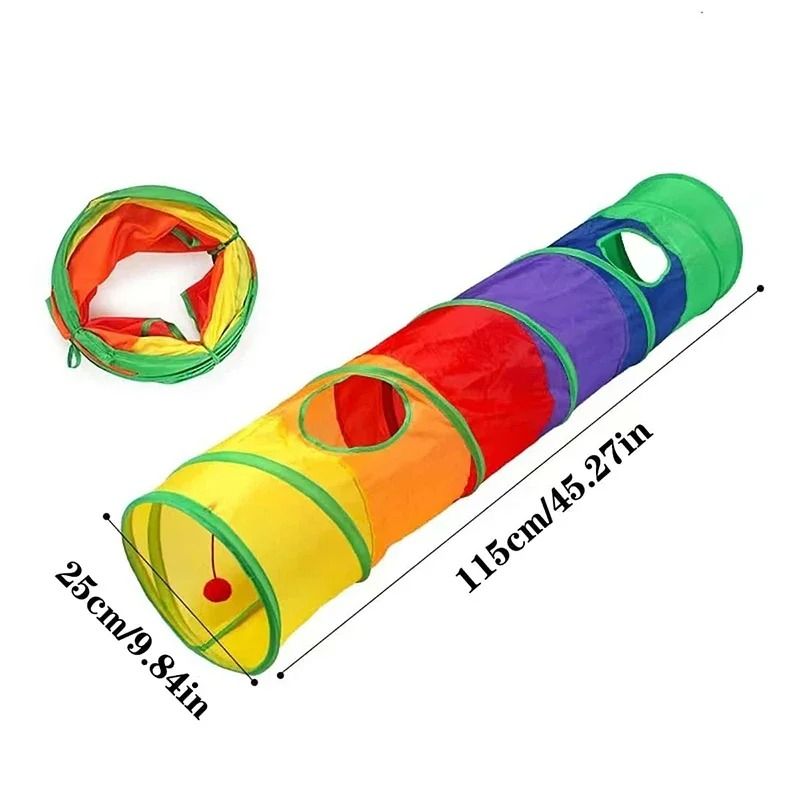 Foldable All-in-One Cat Play Tunnel for Fun and Exploration