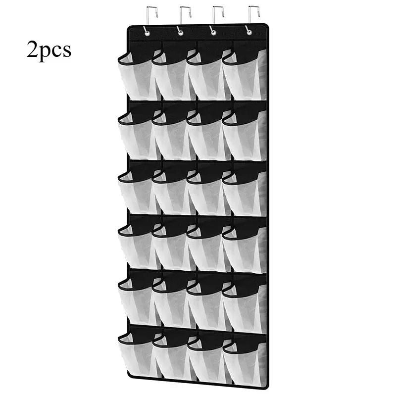 Wall Mounted 24 Pocket Door Organizer for Shoes and Accessories