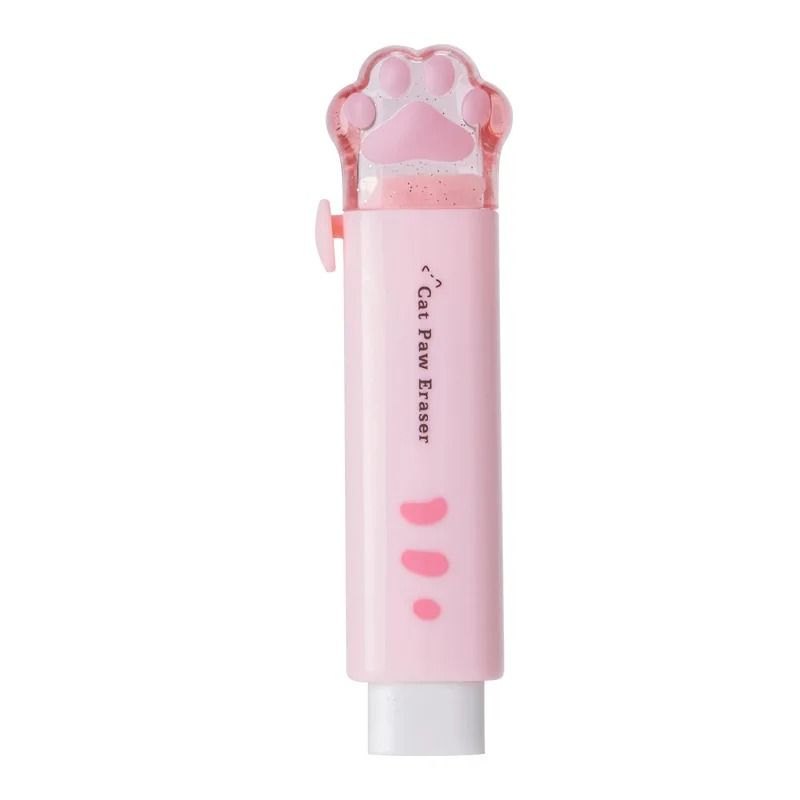 Cute Cat Eraser Retractable Eraser Pen for School Supplies and Sketching