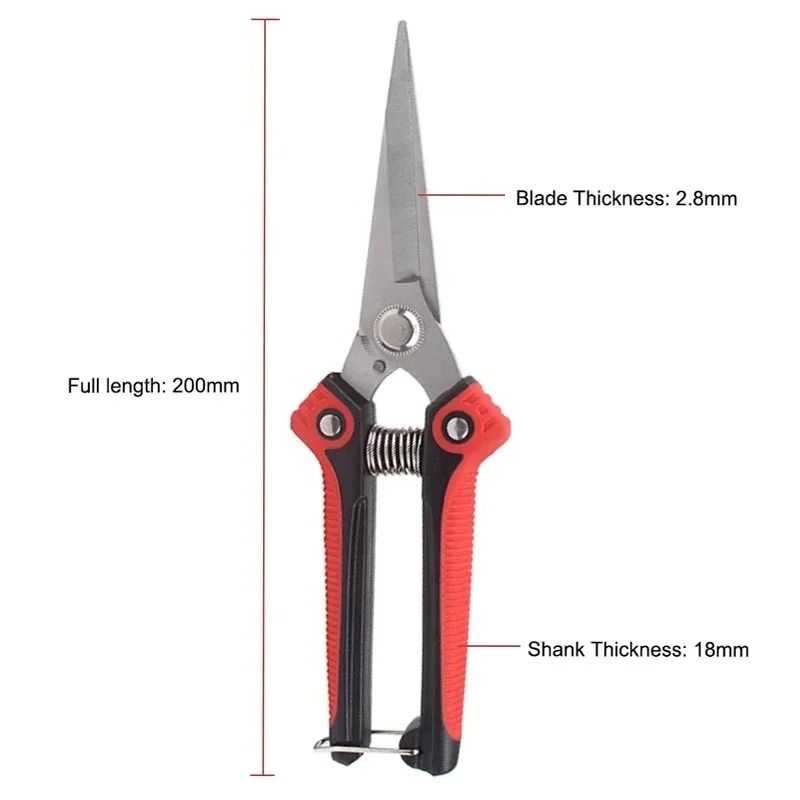 Stainless Steel Pruning Shears with Non Slip Handle