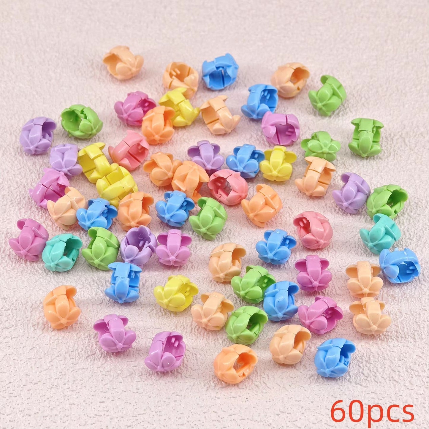 CandyGlow hair beads for braids – 60pcs Candy Color Braid & Loc Hair Jewelry Clips