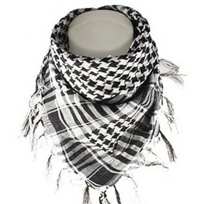 Lightweight Tactical Plaid Scarf – Unisex Military-Style Scarf for Outdoor Warmth and Protection