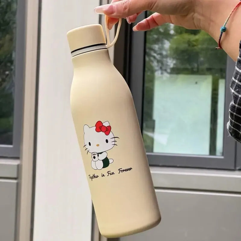 Hello Kitty Joint Stainless Steel Mug, Portable Sports Cup, Cute Girl Replica Gift