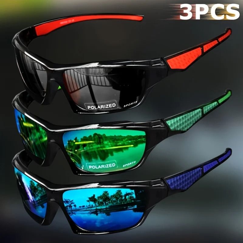 Sports Polarized Sunglasses Lightweight Night Vision for Men Cycling Driving Fishing