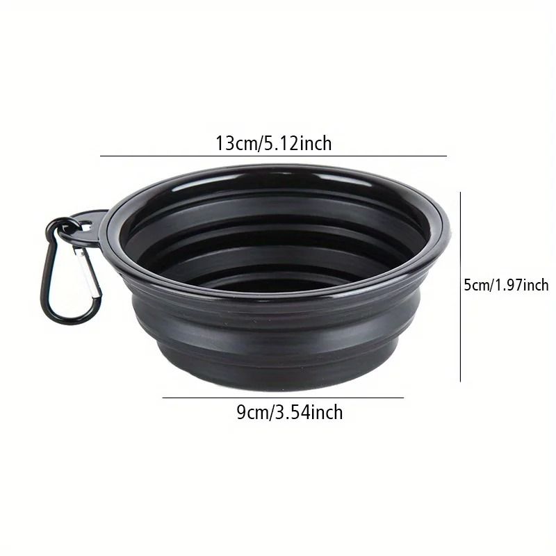 Dog Folding Travel Bowl Portable Silicone Food And Water Bowl For Outdoor Use