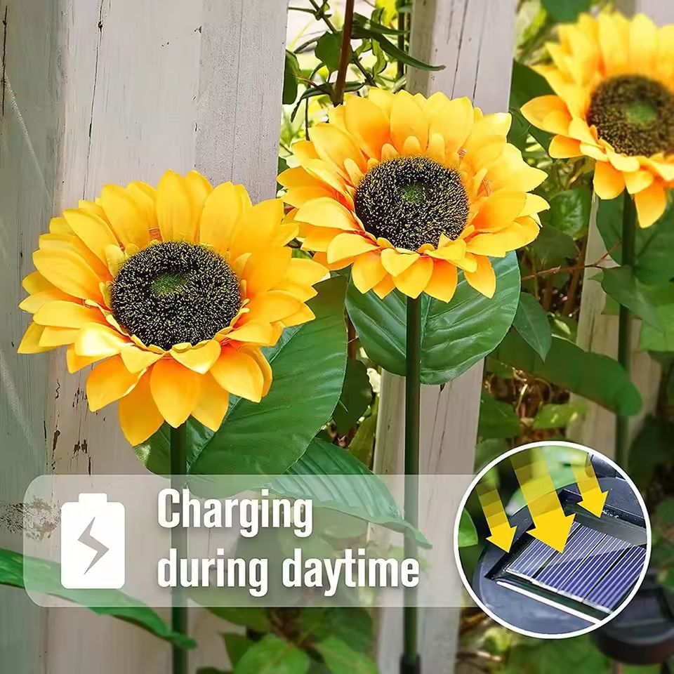 SunGlow Solar Sunflower Garden Lights – Realistic Outdoor Solar Sunflower Decor
