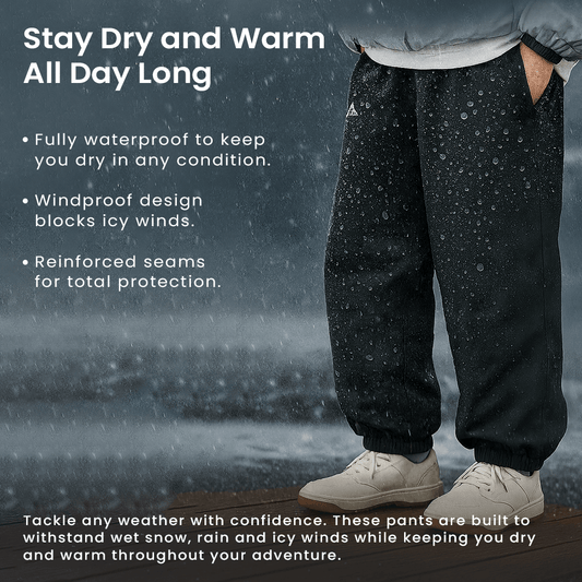Ski Pants Waterproof Loose Fit for Men Women, Wear Resistant Ski Pants Professional Double Board Single Board