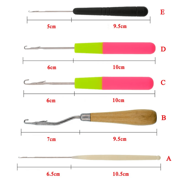 Latch Hook Crochet Needle Set for Braids Dreadlocks and Hair Extensions