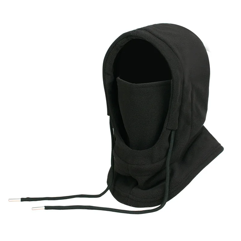 Windproof Hooded Cap for Men Women, Thermal Face Mask, Warm Fleece Neck Warmer