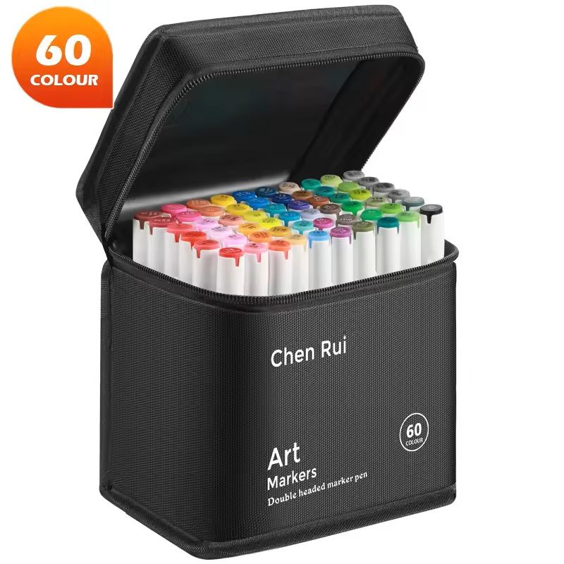 Professional Dual Tip Alcohol Art Marker Set for Drawing & Coloring