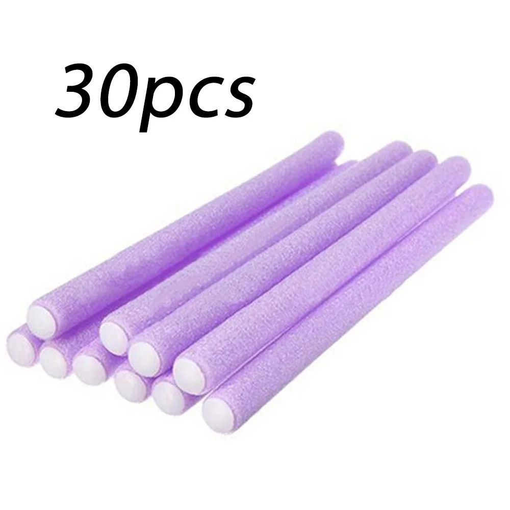 Universal Perm Curling Bar Sponge Hair Curling Sticks for Heatless Curls Set of 10