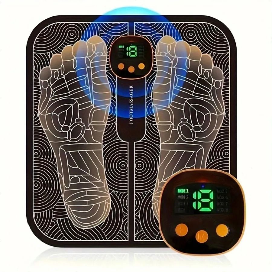 EMS Foot Massager with LCD Screen for Muscle Relaxation and Leg Circulation Support