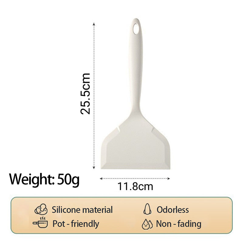 Kitchen Utensils Silicone Spatula Scraper, Non-stick Frying Pan, Heat Resistant Pancake Baking Scoop