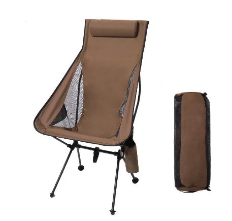 Westtune Portable Folding Camping Chair with Headrest Lightweight Outdoor Chair