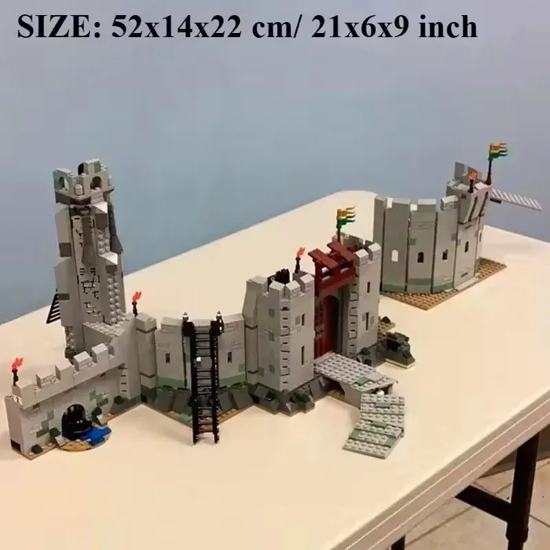 MOC Battle of Helms Deep Fantasy Building Blocks Action Figure Model Set