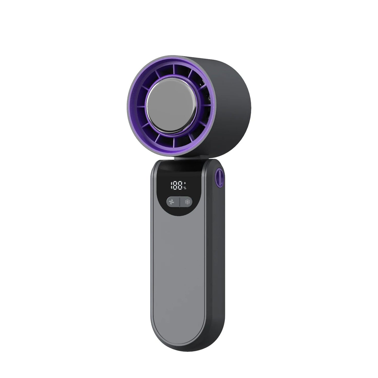 Portable Folding Handheld Fan with Cooling Display