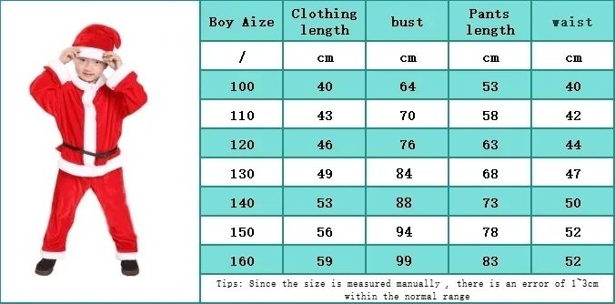 Kids Christmas Santa Costume – Classic Red Holiday Role-Play Outfit for Boys & Girls
