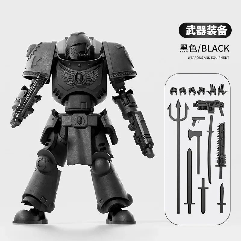 3D Printed Multi-Jointed Warrior Action Figure DIY Model Kit with Weapons – Poseable Robot Desk Toy
