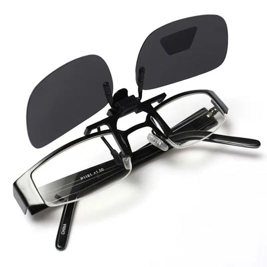 Clip-On Flip-Up Polarized Driving and Outdoor Sunglasses