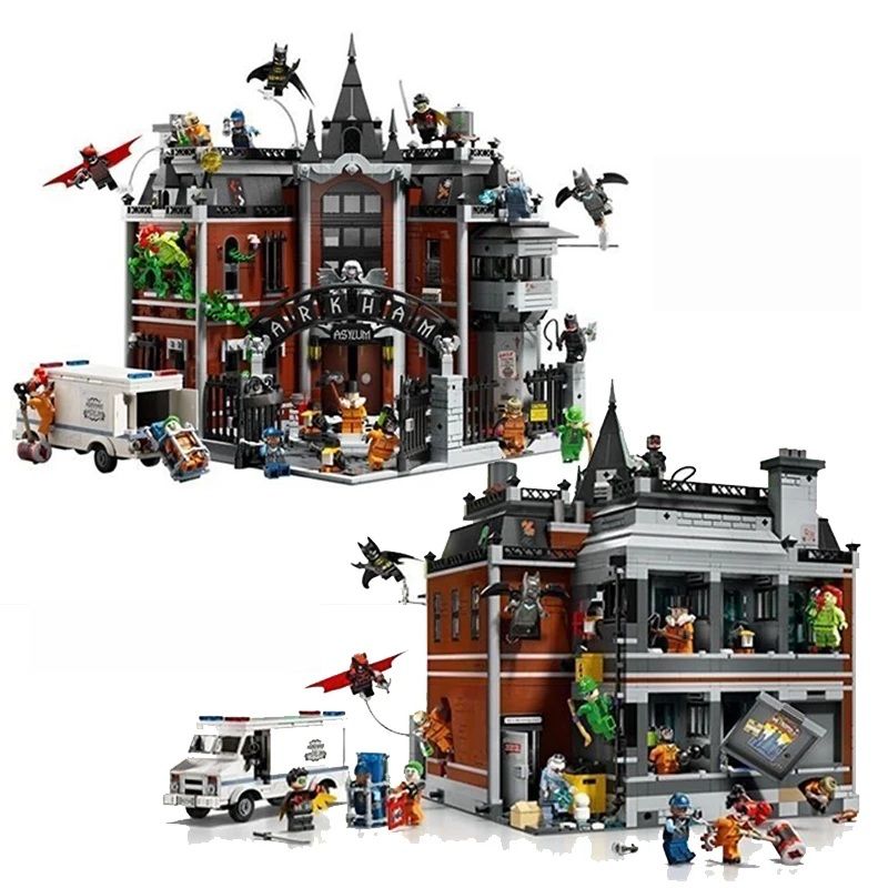 Arkham Asylum Architectural Building Set – Superhero Collectible Display Model for Adult