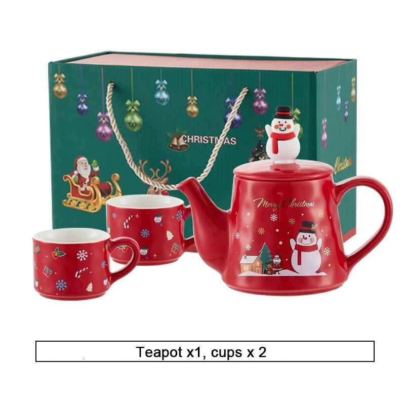 Christmas Porcelain Teaware Gift Set