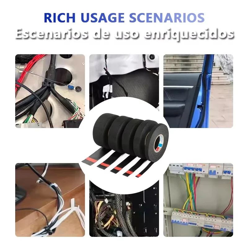 High Temperature Wire Harness Tape for Engine Bay Wiring Wrap, Abrasion Protection and Noise Reduction